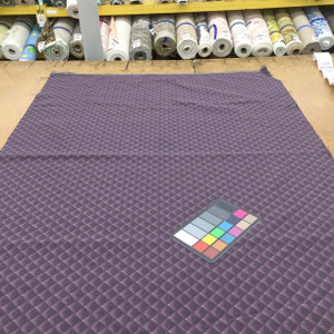 Purple Diamonds with Red and Pink Dots | Upholstery / Slipcover Fabric | 54" Wide | By the Yard