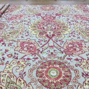 Floral in Red / Green / Yellow  | Home Decor Fabric | Richloom | Cotton | 54" Wide | By the Yard