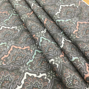 Scallop Design in Grey / Green / Blue | Home Decor Fabric  | Cotton | 54" Wide | By the Yard