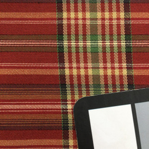 Vintage Plaid in Red, Green, and Off White | Drapery / Upholstery / Slipcover Fabric | 54" Wide | By the Yard