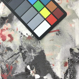 Orting in Ashrose | Abstract Black / Grey / Red / White | Home Decor Fabric | Cotton | 54" Wide | By the Yard