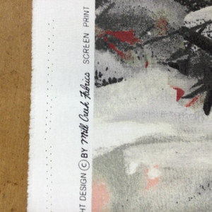 Orting in Ashrose | Abstract Black / Grey / Red / White | Home Decor Fabric | Cotton | 54" Wide | By the Yard