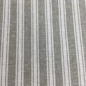 Polo Stripe in Grey and White | Home Decor  / Drapery Fabric | Magnolia Home | 100% Cotton | 54" Wide | By the Yard