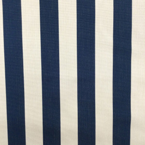 Nautical Stripes in Navy Blue and Oyster White | Upholstery / Slipcover Fabric  | 54" Wide | By the Yard
