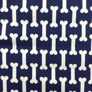 Dog Bones | Blue / White | Home Decor  / Drapery Fabric | Premier Prints | 100% Cotton | 54" Wide | By the Yard