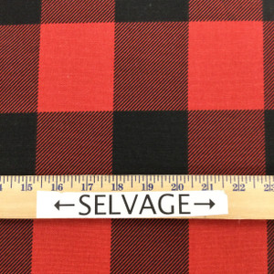 Large Scale Buffalo Plaid in Red and Black | Home Decor  / Drapery Fabric | 100% Cotton | 54" Wide | By the Yard
