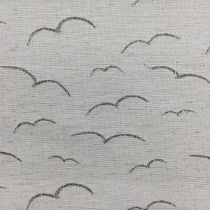 Coastal Neutral Wings in Speckled Natural Off White and  Taupe | Upholstery / Slipcover Fabric  | 54" Wide | By the Yard
