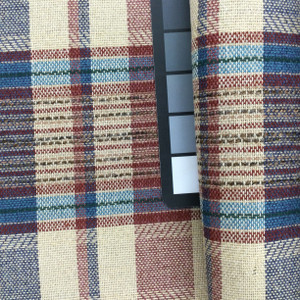 Vintage Plaid in Red, Blue, Beige, and Green | Upholstery / Slipcover Fabric  | 54" Wide | By the Yard