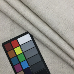 Off White / Grey Linen Weave |  Drapery / Lightweight Upholstery Fabric | 100% Polyester | 54" Wide | By the Yard