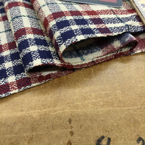 Vintage Plaid in Blue, Red, Beige, and Green | Upholstery / Slipcover Fabric | 54" Wide | By the Yard