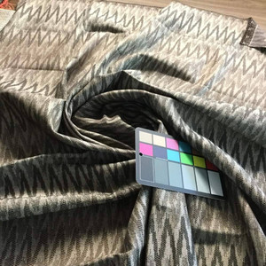 1.5 Yard Piece of Zig Zags in Light and Dark Brown | Drapery / Slipcover Fabric | 57 Wide | BTY
