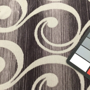 Ombre Scroll Chenille Fabric in Shades of Grey | Upholstery | Heavyweight | 54" Wide | By the Yard