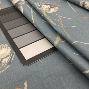 Vintage Floral in Blue / White / Brown / Taupe | Home Decor Fabric | Cotton | 54" Wide | By the Yard