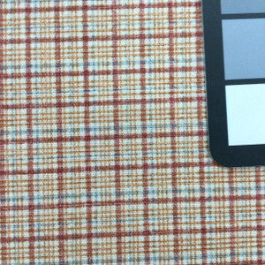 Vintage Plaid in Red / Orange / White  | Home Decor Fabric | Cotton | 54" Wide | By the Yard
