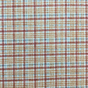Vintage Plaid in Red / Orange / White  | Home Decor Fabric | Cotton | 54" Wide | By the Yard