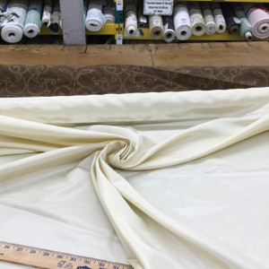 Slub Weave Taffeta Fabric in Solid Ivory | Drapery / Upholstery | 54" Wide | By the Yard