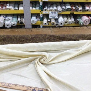 Slub Weave Taffeta Fabric in Solid Ivory | Drapery / Upholstery | 54" Wide | By the Yard