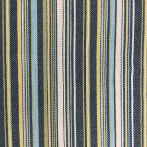 Striped Jacquard Fabric in Blue / Green / White | Upholstery | Heavy Weight | 54" Wide | By the Yard | Filmore in Chambray