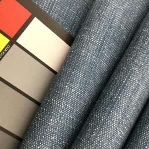 Prussian Blue and White Microfiber Fabric | Upholstery | Heavy Weight | 54" Wide | By the Yard | Tori in Prussian