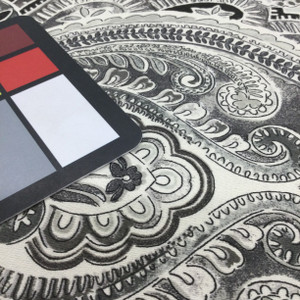 Paisley Home Decor Fabric | Grey / Off White | Upholstery / Drapery | 54" Wide | By the Yard | Kelly Ripa Home "Pretty Witty" Ebony