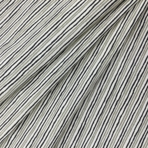 Vertical Striped Home Decor Fabric | Off White / Black / Taupe | Upholstery / Drapery | 54" Wide | By the Yard | Magnolia Home "Sullivan" Onyx