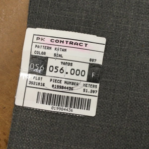 Seal Grey Basketweave Fabric | Heavyweight Upholstery | 54" Wide | By the Yard | Katan in Seal