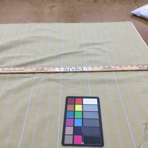 Striped Canvas Fabric in Tan / White / Brown | Slipcovers / Upholstery | 100 % Cotton | 54" Wide | By the Yard | Jordan in Mineral