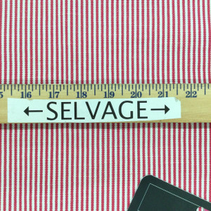 Striped Canvas Fabric in Dark Pink and White  | Slipcovers / Upholstery | 100 % Cotton | 54" Wide | By the Yard | Jockey in Passion Flower