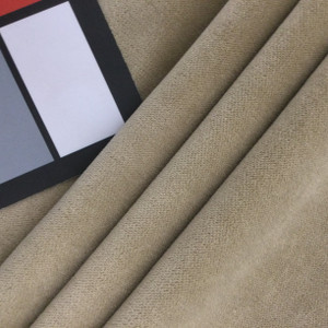 Beige Velvet Fabric | Heavy Upholstery | 54" Wide | By the Yard | Obsession in Tussah