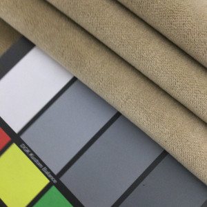 Beige Velvet Fabric | Heavy Upholstery | 54" Wide | By the Yard | Obsession in Tussah