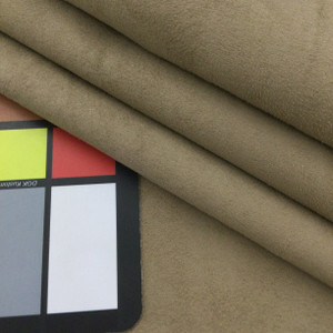 Dark Beige Microsuede Fabric | Upholstery / Slipcovers | Heavy Weight | 54" Wide | By the Yard | Vista in Peat