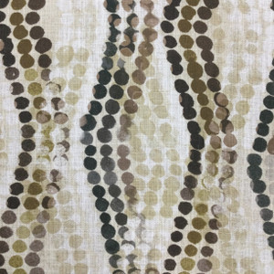 Geometric Dot Fabric in Olive / Taupe / Off White | Home Decor / Drapery | Linen Like | 54" Wide | By the Yard | Monet in Aqua