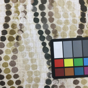 Geometric Dot Fabric in Olive / Taupe / Off White | Home Decor / Drapery | Linen Like | 54" Wide | By the Yard | Monet in Aqua
