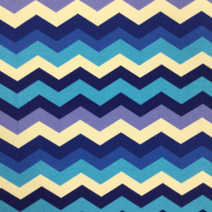 Chevron in Blues and Off-White | OUTDOOR Home Decor Fabric | Upholstery / Cushions | Water Friendly | 54" Wide | By the Yard | Panama Wave in Azure