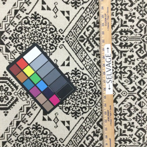 Aztec Design Home Decor Fabric |  Brown / Linen | Upholstery / Drapery | 54" Wide | By the Yard | Kaufmann "Andra"