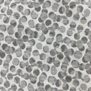 Dappled Dots Jacquard Fabric | Grey / Off White | Heavyweight Upholstery | 54" Wide | By the Yard