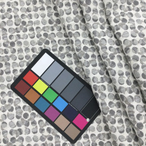 Dappled Dots Jacquard Fabric | Grey / Off White | Heavyweight Upholstery | 54" Wide | By the Yard