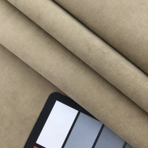 Solid Beige Microfiber Fabric | Heavyweight Upholstery | 54" Wide | By the Yard | Durable
