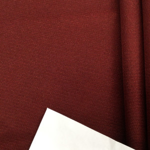 Burgundy Red Ribbed Polyester Fabric | Upholstery | Heavy Weight | 54" Wide | By the Yard | Ultra Durable