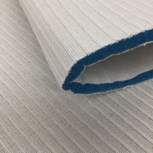 Solid White with Striped Textured Fabric Front / Solid White Back | Automotive Headliner | Foam-Backed | 1/2" Thick | 60" Wide | Bag Stabilizer / Sew Foam | By the Yard