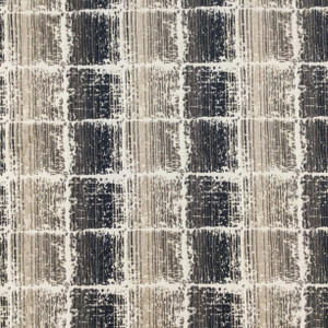 Distressed Chenille Squares Fabric in Tan / Brown / Black | Upholstery | Heavyweight | 54" Wide | By the Yard