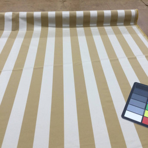 7.5 Yard Piece of Elegant Stripes in Bronze and Taupe | Upholstery / Drapery / Slipcovers | 54" Wide | By the Yard
