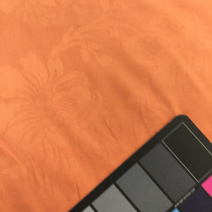 Floral Brocade Fabric in Orange | Upholstery / Slipcovers / Drapery | Medium Weight | 54" Wide | By the Yard