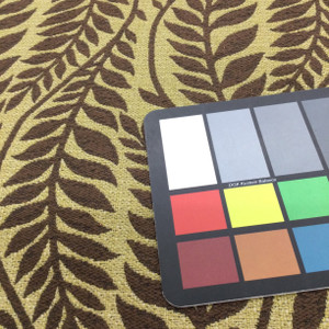 Fern Leaves Ogee Fabric in Green and Brown | Upholstery | Heavyweight | 54" Wide | By the Yard