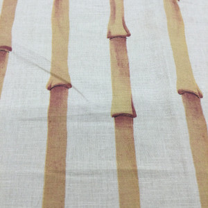 Bamboo Linen Like Fabric in Beige / Tan / Brown | Home Decor / Curtains | Cotton / Linen Blend | 54" Wide | By the Yard