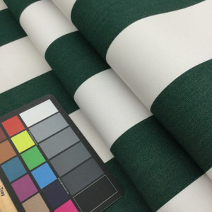 3 Yard Piece of 4806-0000 | Beaufort Forest Green Striped  Sunbrella | 46 Inch | Marine And Awning