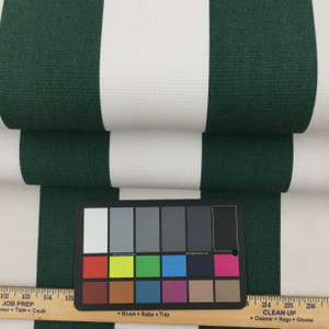 3 Yard Piece of 4806-0000 | Beaufort Forest Green Striped  Sunbrella | 46 Inch | Marine And Awning