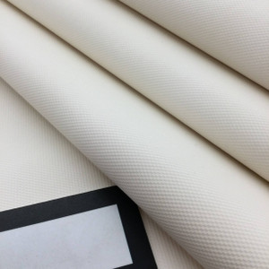 Off White Woven Textured Vinyl Fabric | Marine, Boat, & Auto | UV + Salt Water Proof | 54" Wide | By the Yard
