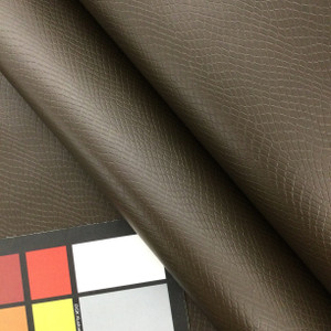 Dark Brown Reptile Vinyl Fabric | Marine, Boat, & Auto | UV + Salt Water Proof | 54" Wide | By the Yard