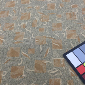 3.66 Yard Piece of Abstract with Leaves Contemporary Fabric | Bronze / Tan / Taupe | Medium Weight | Upholstery / Slipcovers | 54" Wide | By the Yard